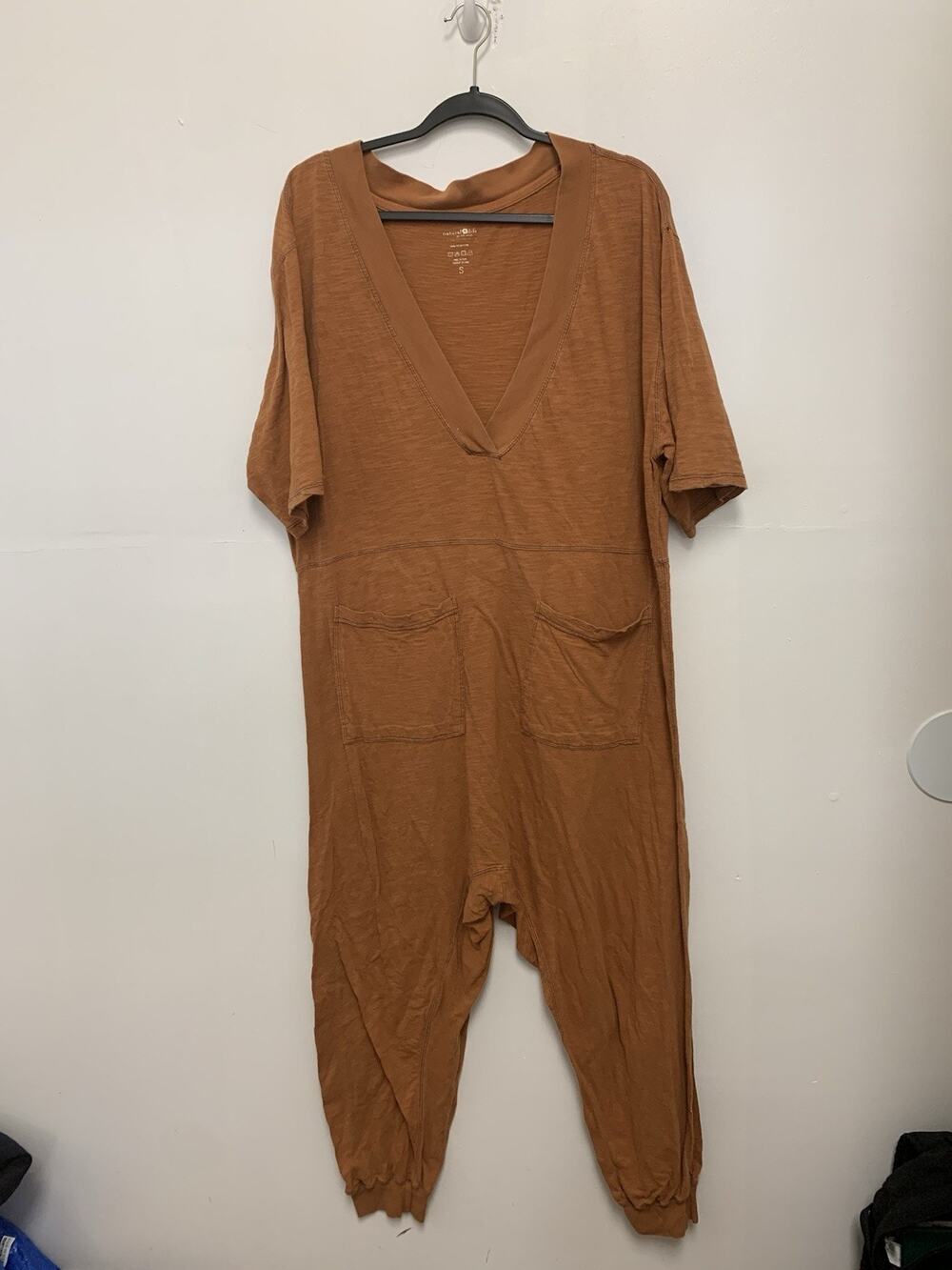 Natural Life Burnt Orange Long Sleeve Jumpsuit Size Small